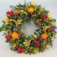 Autumn Shades Traditional Wreath