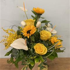 Lemon and Lace Arrangement