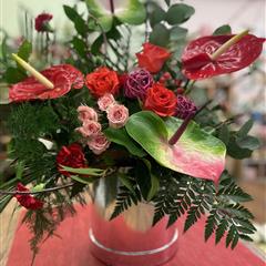 Red and Pink Show Stopper Hat Box